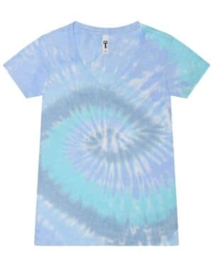 LAGOON Colortone 1075 women's tie-dyed v-neck t-shirt