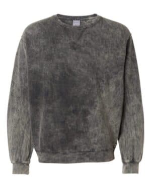 GREY MINERAL WASH 845MW premium fleece mineral wash crewneck sweatshirt