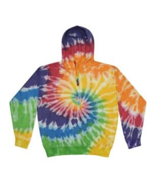 Colortone 8600 tie-dyed cloud fleece hooded sweatshirt