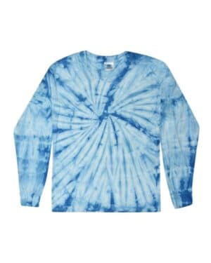 SPIDER BABY BLUE Colortone 2000Y youth tie-dyed long sleeve t-shirt