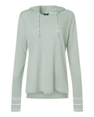 Mv sport W19439 women's heathered jersey hooded tunic