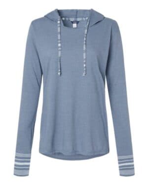 STONEWASH Mv sport W19439 women's heathered jersey hooded tunic