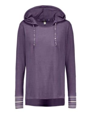 Mv sport W19439 women's heathered jersey hooded tunic