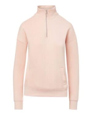 CAMEO PINK W20189 women's cloud fleece quarter-zip sweatshirt