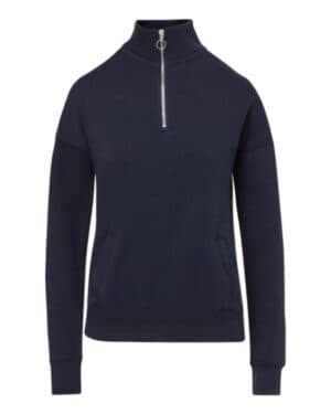 NAVY W20189 women's cloud fleece quarter-zip sweatshirt