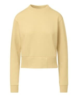 W22106 women's romi cloud fleece crop crewneck sweatshirt