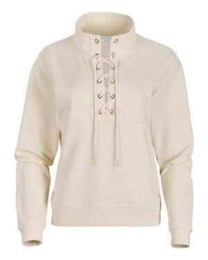 NATURAL Boxercraft BW5401 women's lace up pullover