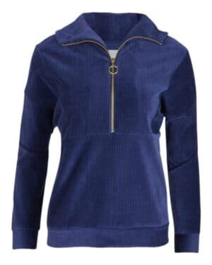 NAVY Boxercraft BW5203 women's manchester quarter zip