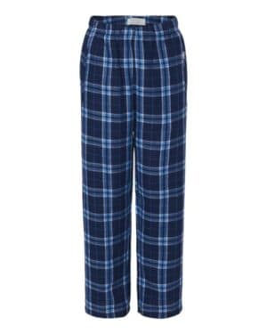 NAVY/ COLUMBIA Boxercraft BY6624 youth flannel pants