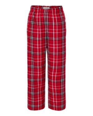 RED/ WHITE Boxercraft BY6624 youth flannel pants