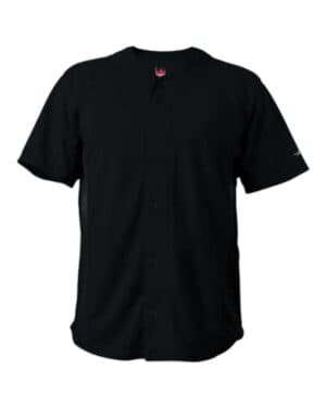 BLACK Alleson athletic 566BFJ crush full button baseball jersey
