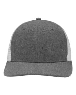 BLACK HEATHER/ WHITE Sportsman SP1650 modern six-panel trucker fit cap