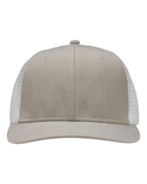 GREY HEATHER/ WHITE Sportsman SP1650 modern six-panel trucker fit cap