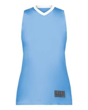 COLUMBIA BLUE/ WHITE Augusta sportswear 6888 women's match-up basketball jersey