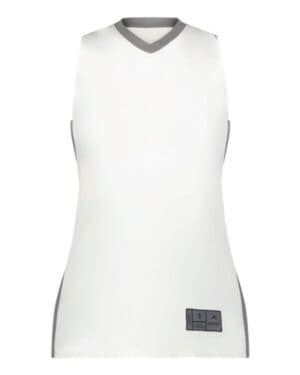 WHITE/ GRAPHITE Augusta sportswear 6888 women's match-up basketball jersey