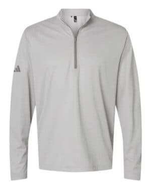 GREY ONE HEATHER Adidas A593 space dyed quarter-zip pullover