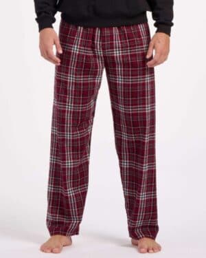 MAROON PLAID Boxercraft BM6624 harley flannel pants