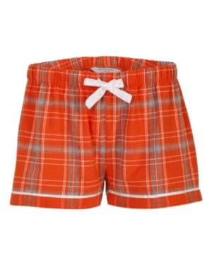 BURNT ORANGE KINGSTON Boxercraft BW6501 women's flannel shorts