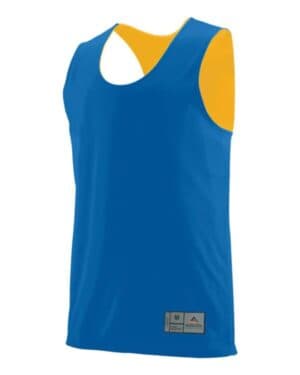 ROYAL/ GOLD Augusta sportswear 149 youth reversible wicking tank top