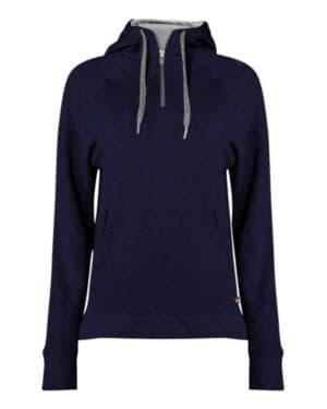 NAVY 1051 fitflex women's french terry hooded quarter-zip