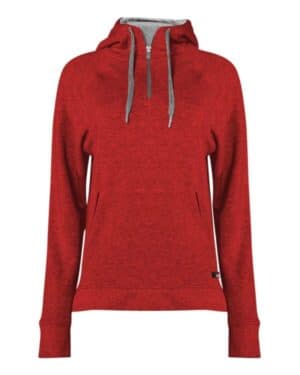 RED 1051 fitflex women's french terry hooded quarter-zip