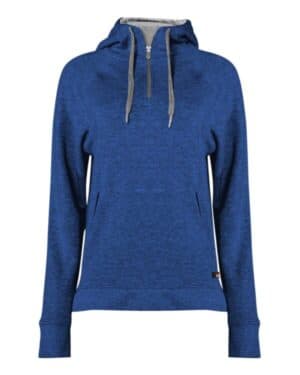 1051 fitflex women's french terry hooded quarter-zip