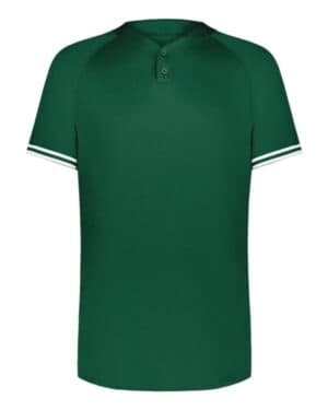 DARK GREEN/ WHITE Augusta sportswear 6905 cutter henley jersey