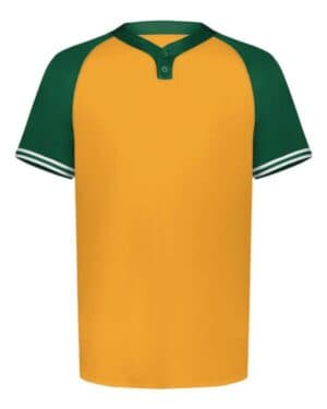 GOLD/ DARK GREEN Augusta sportswear 6906 youth cutter henley jersey