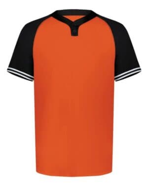 ORANGE/ BLACK Augusta sportswear 6906 youth cutter henley jersey