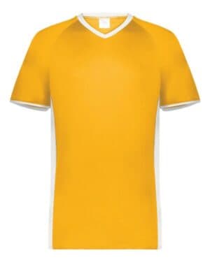 GOLD/ WHITE Augusta sportswear 6907 cutter v-neck jersey