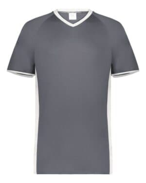 GRAPHITE/ WHITE Augusta sportswear 6907 cutter v-neck jersey