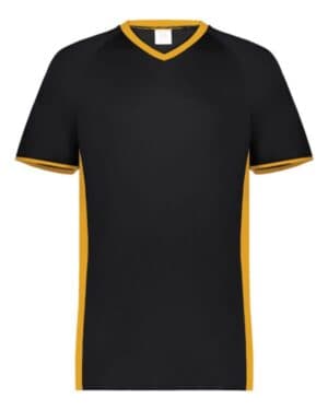 BLACK/ GOLD Augusta sportswear 6908 youth cutter v-neck jersey