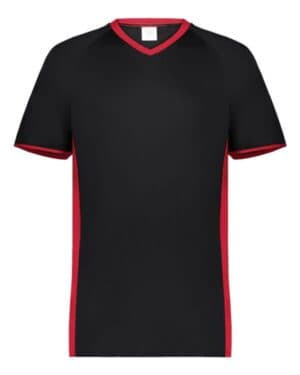 BLACK/ SCARLET Augusta sportswear 6908 youth cutter v-neck jersey