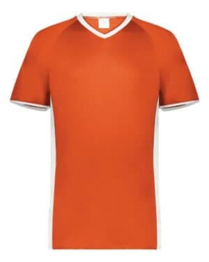 ORANGE/ WHITE Augusta sportswear 6908 youth cutter v-neck jersey