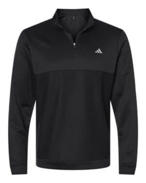 BLACK Adidas A2001 ultimate365 textured quarter-zip pullover
