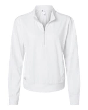 WHITE Adidas A1002 women's ultimate365 quarter-zip pullover