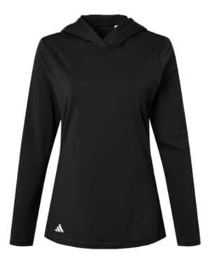 BLACK Adidas A1003 women's performance hooded pullover