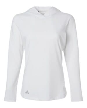 WHITE Adidas A1003 women's performance hooded pullover