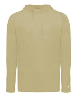 VEGAS GOLD HEATHER 4905 tri-blend surplice hooded long sleeve t-shirt
