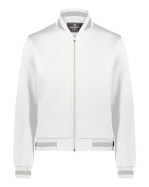 WHITE/ ATHLETIC HEATHER Holloway 223747 women's v-street full-zip jacket