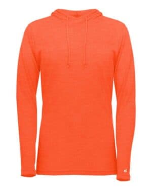 4965 women's tri-blend surplice long sleeve hooded t-shirt