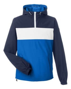 Nautica N17174 windward anorak hooded quarter-zip jacket