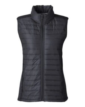 BLACK/ BLACK HEATHER Nautica N17947 women's harbor puffer vest