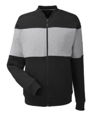 Nautica N17928 anchor fleece colorblocked bomber jacket