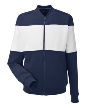 NAVY/ WHITE Nautica N17928 anchor fleece colorblocked bomber jacket
