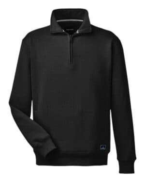 BLACK Nautica N17176 anchor fleece quarter-zip sweatshirt