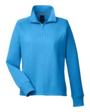 AZURE BLUE N17397 women's anchor fleece quarter-zip sweatshirt