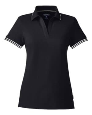 BLACK Nautica N17168 women's deck polo