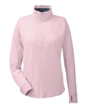 SUNSET PINK Nautica N17925 women's saltwater quarter-zip pullover