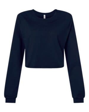 NAVY Bella canvas 6501 fwd fashion women's crop long sleeve tee
